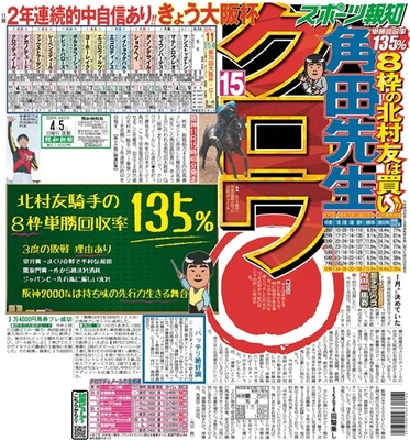 4月5日付スポーツ報知大阪本社版（26ページ)