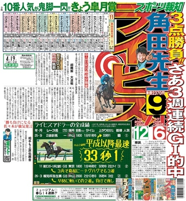 4月19日付スポーツ報知大阪本社版（32ページ)