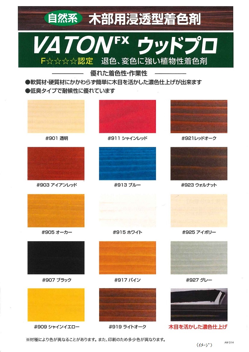 大谷塗料 バトンFXウッドプロ #901透明 3kg 内装用 自然系木部用浸透型