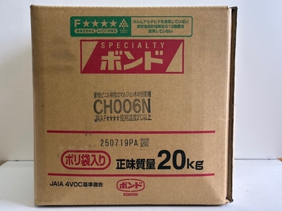 コニシボンドCH006N 20kg　酢酸ビニル樹脂エマルジョン形接着剤　高粘度　安全性を追求した木工　各種フラッシュパネル製造　一般家具、建具木工用用接着剤　木、布、紙同士や相互の接着　