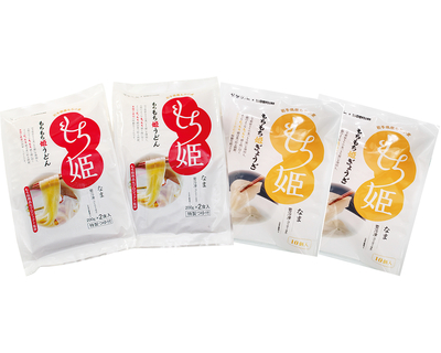 岩手県紫波町産もち小麦（もち姫）使用 もちもち姫うどん＆もちもち姫餃子セット