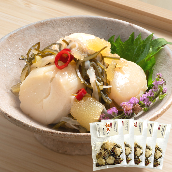 【まとめ割】帆立たっぷり松前漬 110g×5P（550g）［着色料、保存料不使用］冷凍【送料込み】