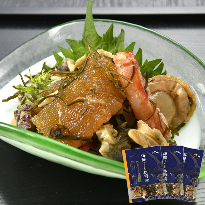 【まとめ割】海鮮づくし松前漬 180g×3P（540g）［着色料、保存料不使用］冷凍【送料込み】