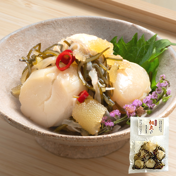 帆立たっぷり松前漬（110g）［着色料、保存料不使用］冷凍【送料込み】