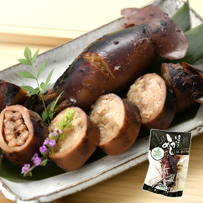 昔ながらの”いかめし” (１尾入り×１袋) 中サイズ120g以上/尾［化学調味料・着色料・保存料不使用］常温【送料込み】