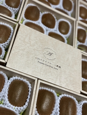 【送料無料】【常温便】贈答用キウイフルーツ　中サイズ　5玉×2箱　小箱2箱　化粧袋付き　