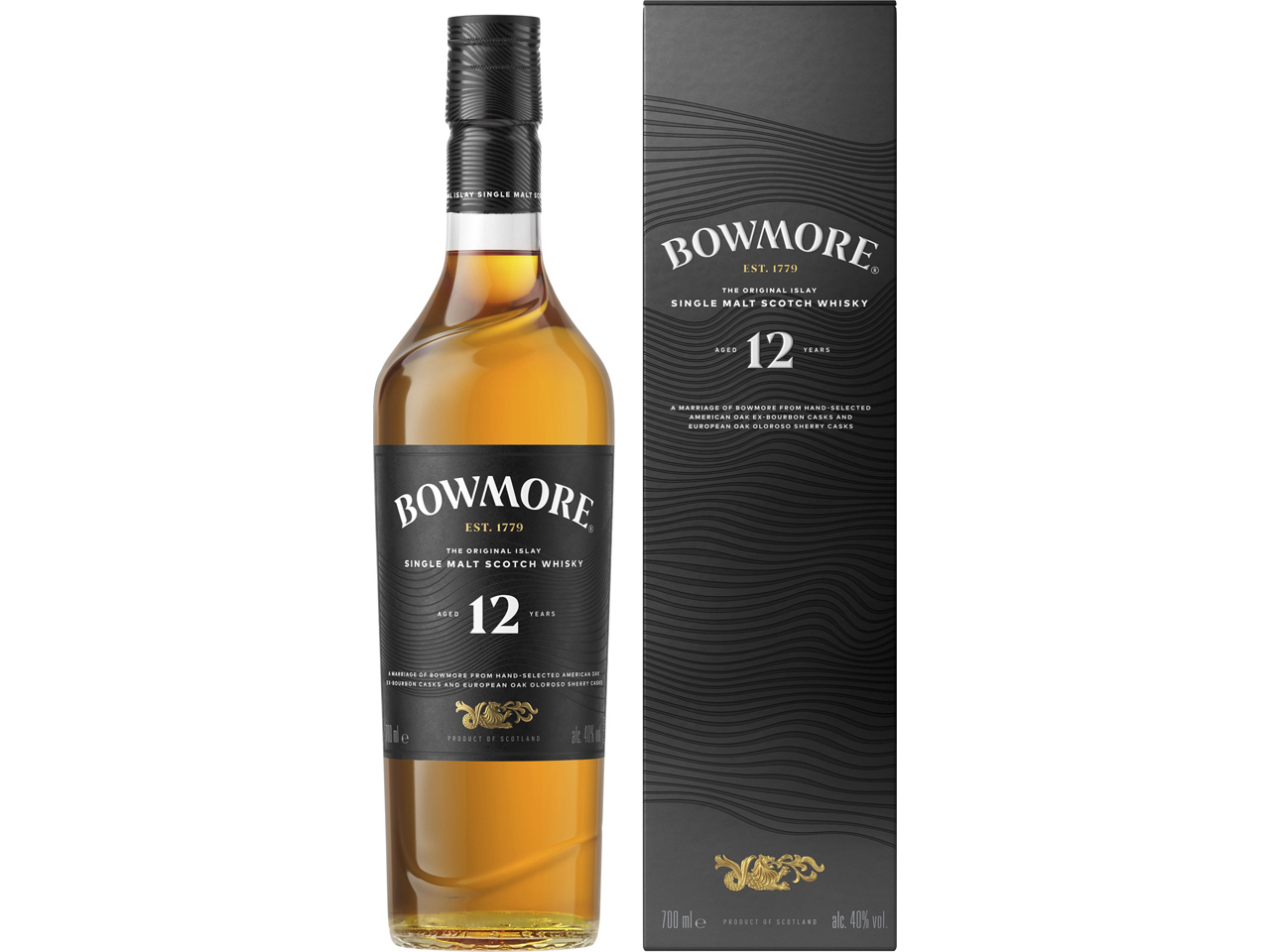 ボウモア12年　40% 700ml カモメラベル 古酒 BOWMORE】BOWMORE ボウモア 12年 カモメラベル 箱有 700ml 40%スコッチ