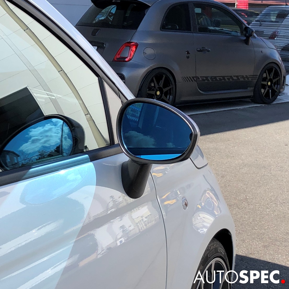 Auto Style ワイドビュー ブルーミラー レンズ アバルト フィアット