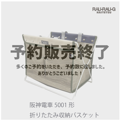 阪神電車5001形  折りたたみ収納バスケット RAU-RAU-G HAITETSU