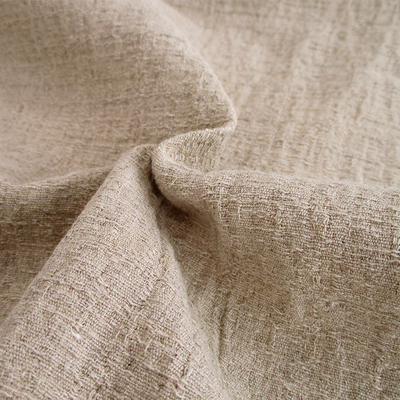 【難ありSALE】綿麻バッキンガムワッシャー[生成り]　106cm巾 C55% L45% 無地