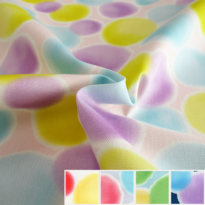 【処分SALE】オックスプリント　ぼかしドット　110cm巾