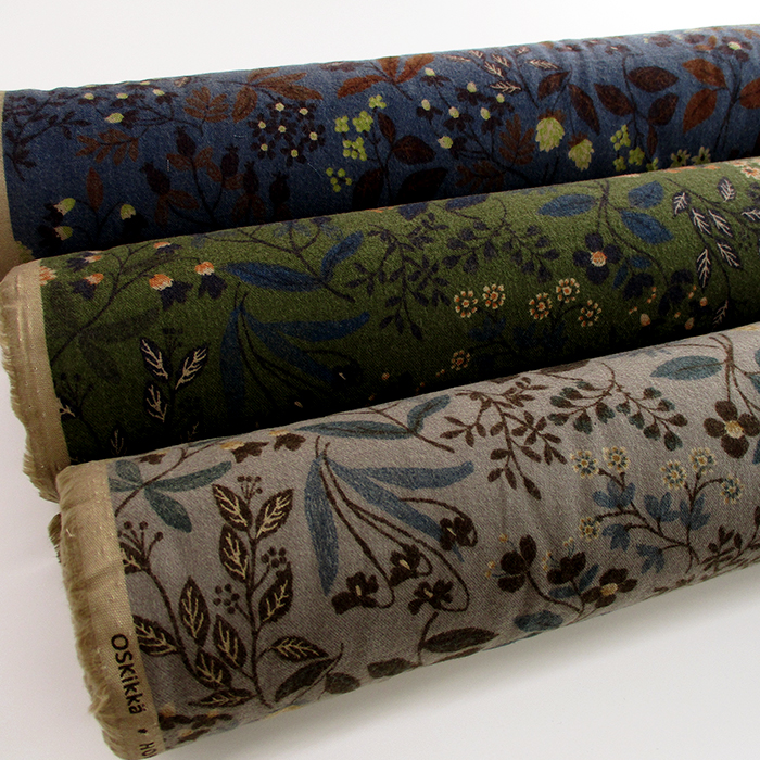 30ビエラ起毛　ボタニカル　108cm巾　花柄