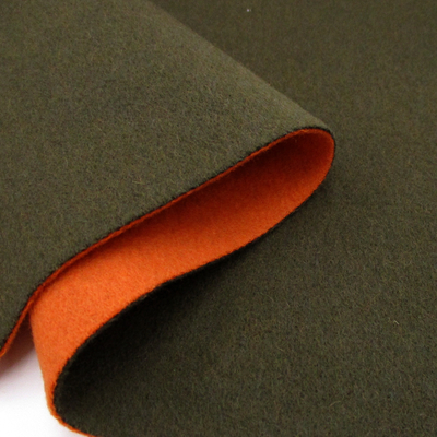 【数量限定 Special price】タスマニア・リバーウール　[カーキ×オレンジ]　130cm巾