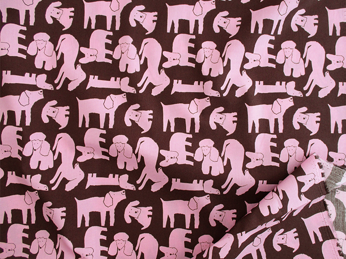 40s綿ブロード Dog 112cm巾 動物 いぬ 犬 hokkoh | ひなたファブリック