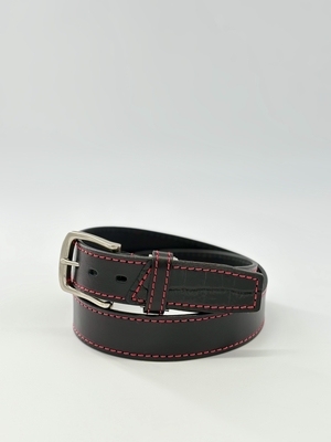 【MOTTAINAI】40㎜革パッチベルトクロベロ先A