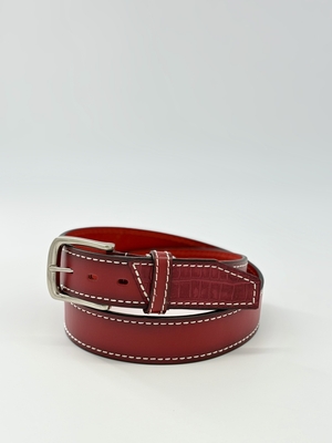 【MOTTAINAI】40㎜革パッチベルトアカベロ先Ｂ