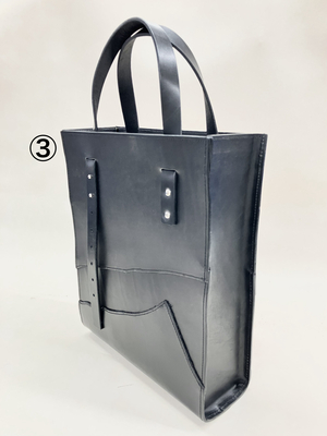 【MOTTAINAI】縦型レザートートクロ③(端材から生まれた新しい価値)