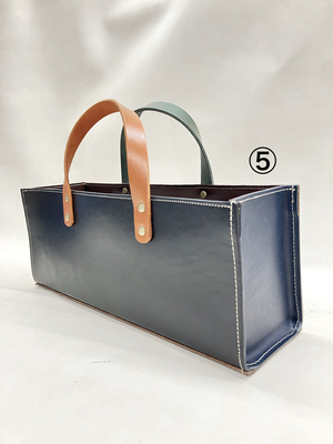 【MOTTAINAI】RE：LEATHERワイントートコンビ⑤(端材から生まれた新しい価値)