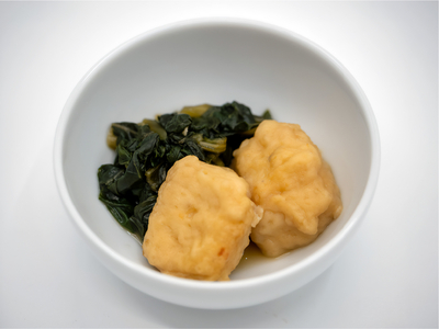 &rdquo;やわらか食&rdquo;青菜と海老だんごの煮物