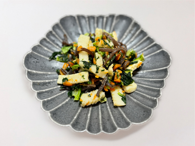 いかと青梗菜の塩炒め