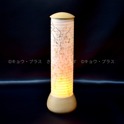 【お盆】　盆提灯　山帽子　桜　白木