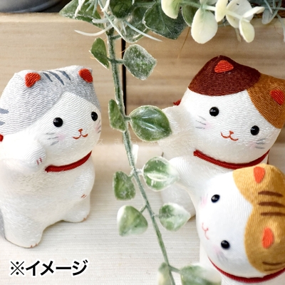 ちりめん　じゃれねこ　