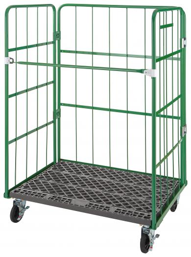 本宏製作所 カゴ台車 イージーコンテナー NELS-P5 床板樹脂タイプ 