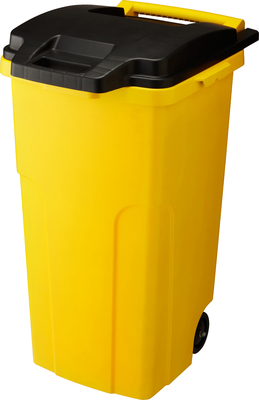 岐阜プラスチック工業 キャスターペール90C2(2輪) 5.812kg 蓋上部にハンドル付/キャスター(&Phi;100mm&times;2輪)付/簡易ロック付/スライド式簡易連結機能付