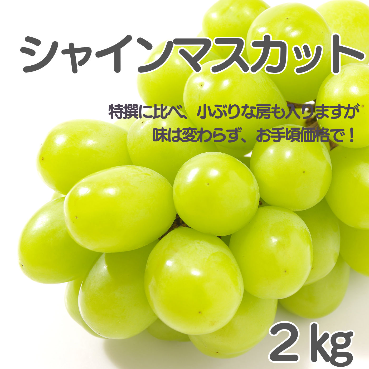 シャインマスカット（2kg）岡山、てるてるファーム、森田農園