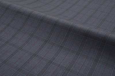 KI-19(ブルー色格子柄 Super 150's）KINGSMILL