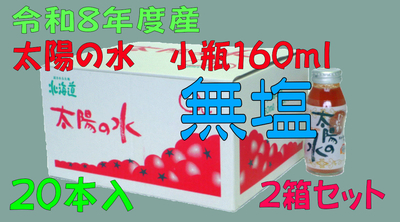 令和8年度産 【無塩】太陽の水 160ml 20本入 2箱セット