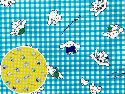 ポイント10倍！ コットンオックスプリント生地 アイシナモロール