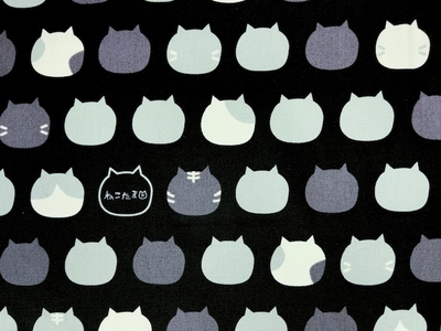 綿オックスプリント生地 ＊＊ねこたま＊＊PA1070