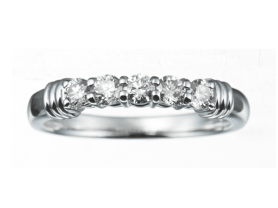 K18ダイヤモンドデザインピンキーリング 0.2ct［WG／YG／PG］