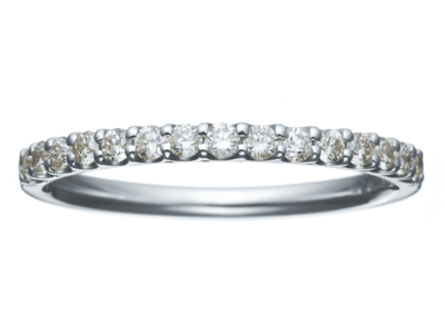 K18ダイヤモンドハーフエタニティリング 0.3ct［WG／YG／PG］