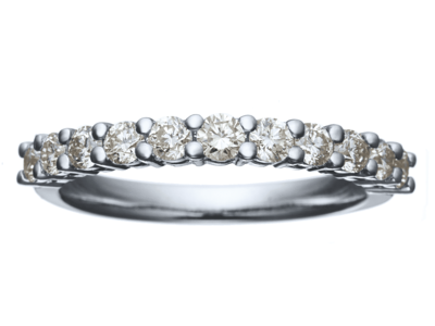 K18ダイヤモンドハーフエタニティリング0.5ct［WG／YG／PG］