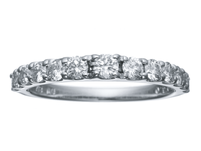 K18ダイヤモンドハーフエタニティリング0.5ct［WG／YG／PG］