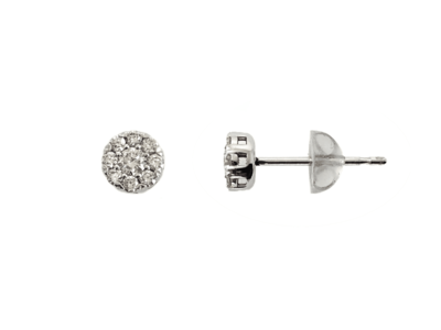 プラチナダイヤモンドフラワーピアス0.3ct