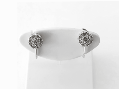 プラチナダイヤモンドフラワーイヤリング0.3ct