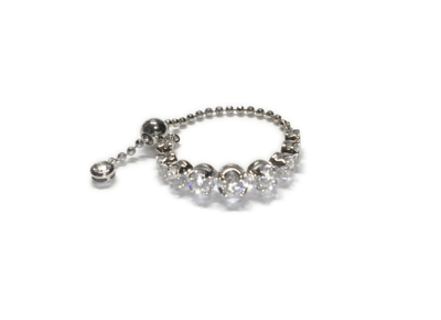 PTダイヤモンドフリーサイズチェーンリング 0.5ct