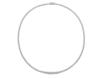 K18ダイヤモンドテニスネックレス 3.0ct［WG／YG］