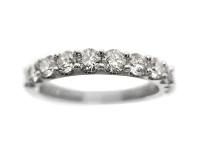 PT950ダイヤモンドハーフエタニティリング 1.0ct