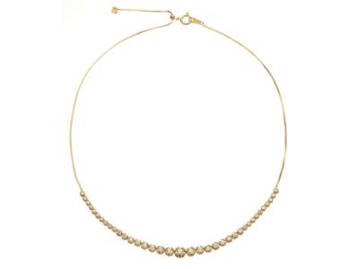 K18ダイヤモンドグラデーションベネチアンネックレス 2.0ct［WG／YG］