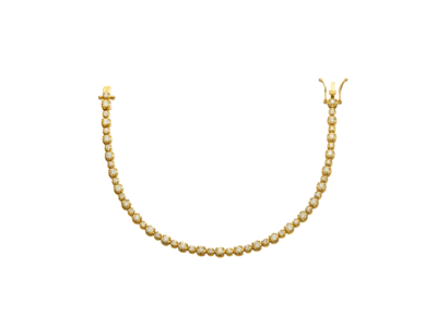 K18ダイヤモンドデザインテニスブレスレット 2.0ct［WG／YG］