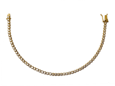 K18ダイヤモンドテニスブレスレット3.0ct［WG/YG、17cm/19cm］