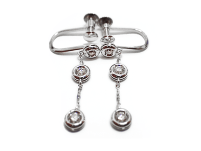 PTダイヤモンドステーションイヤリング 0.16ct