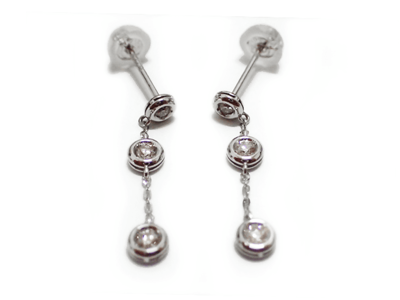 PTダイヤモンドステーションピアス 0.16ct