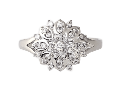 PT950ダイヤモンドデザインリング 0.2ct