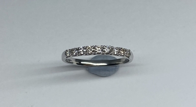 PT950ダイヤモンドハーフエタニティリング 0.3ct