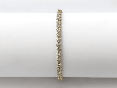 18KYG ダイヤモンドテニスブレスレット3.0ct